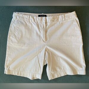 Talbots Cream Chino Shorts
